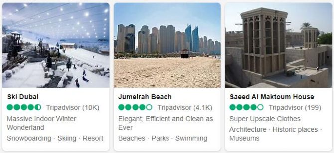Landmarks and Beaches in Dubai