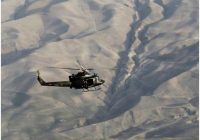 Norwegian helicopter over Faryab, Afghanistan